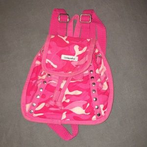 Mini hot pink camo back pack